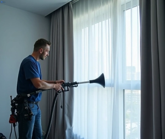 Professional commercial curtain cleaning process equipment Matty Curtain Cleaning miranda-nsw
